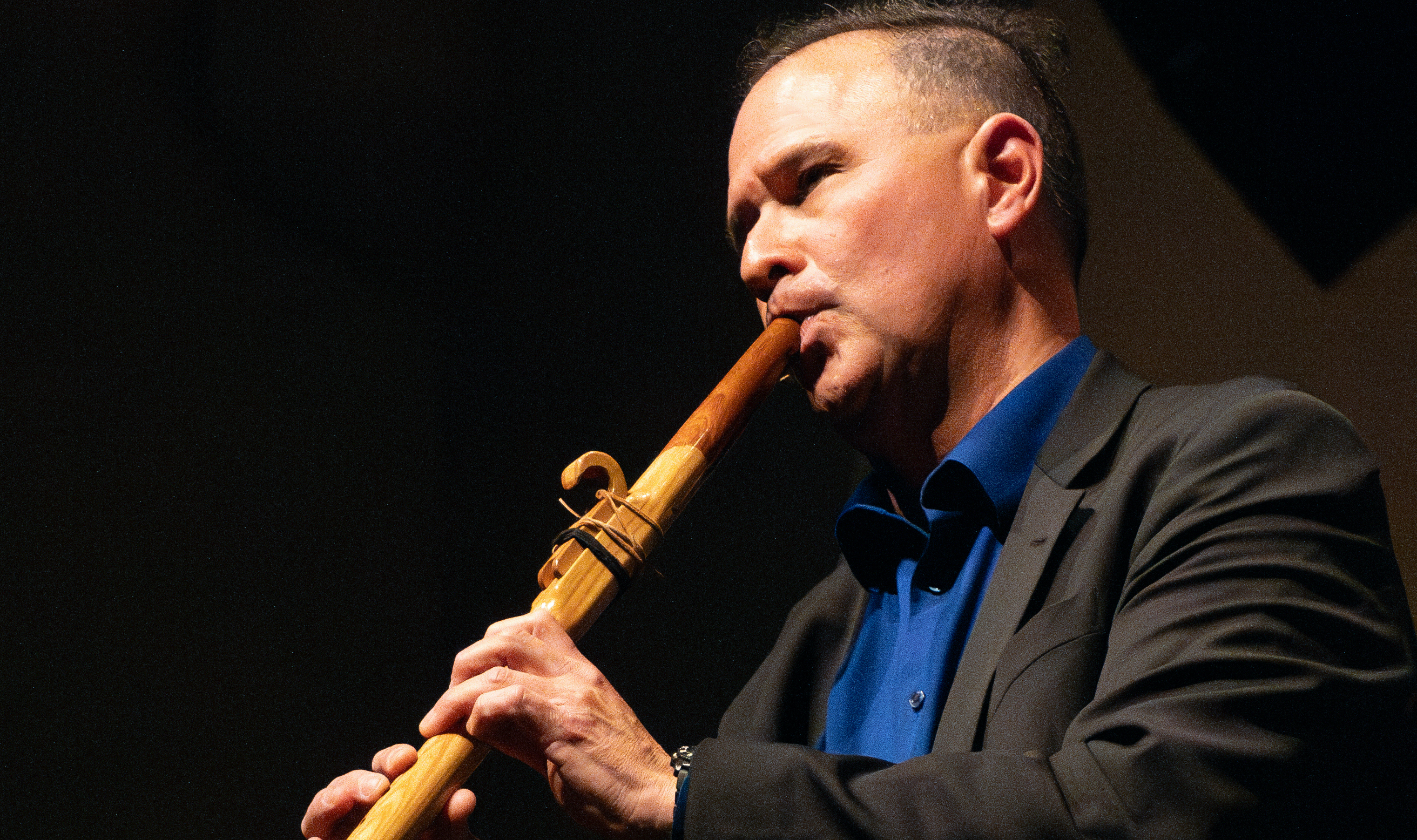 Brian Luce plays the Native American flute